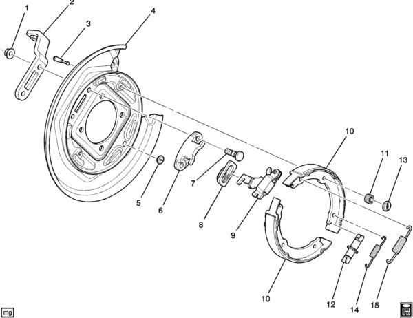 Park Brake Shoes Hummer H3