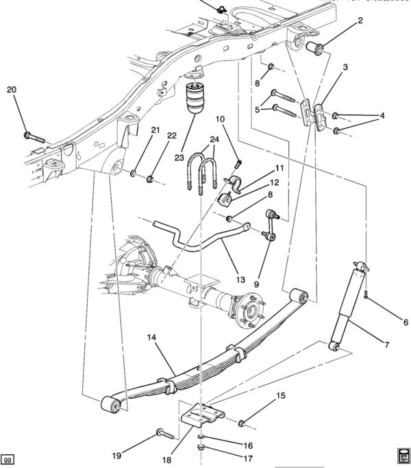 Shock Absorber Rear Left Right